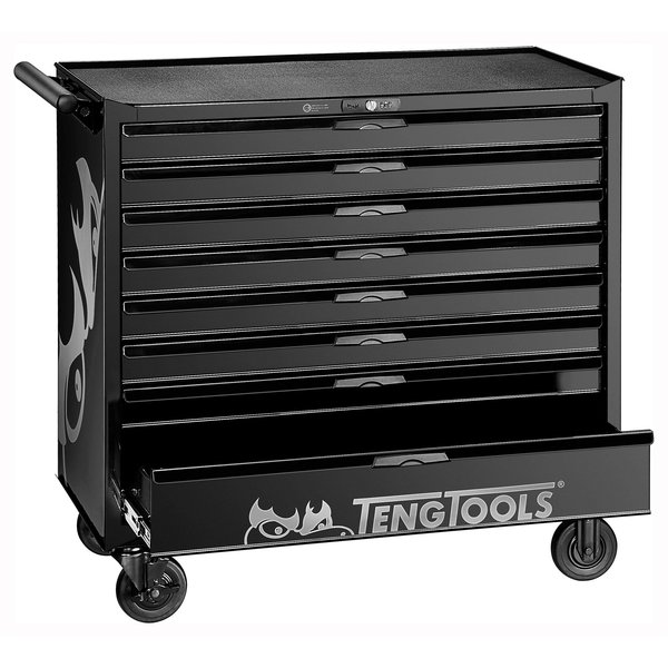 Teng Tools Roller Cabinet Workstation, 8 Drawer, Black, 37 in W TCW208NBK